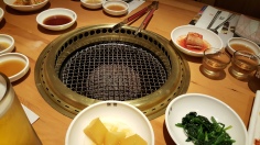 Korean-style BBQ means you cook your own meat at the table.